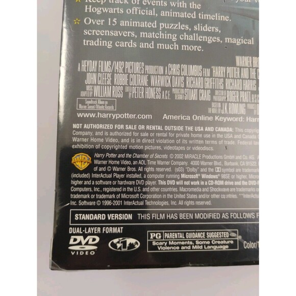 Harry Potter and the Chamber of Secrets Full-Screen Edition DVD NWT Sealed - Picture 11 of 16